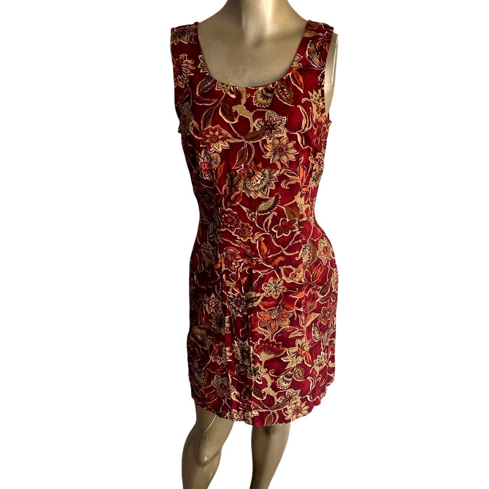 All That Jazz Vintage 90s Floral Dress 9/10 Maroon Red Grunge Whimsigoth Mini